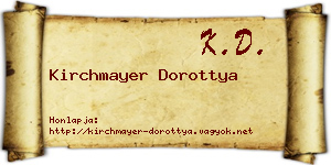 Kirchmayer Dorottya névjegykártya